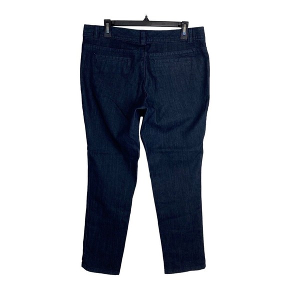 Dockers Womens Jeans Adult Size 12 Petite Dark Wash Slim Leg Khaki Diem  NEW - Picture 4 of 7